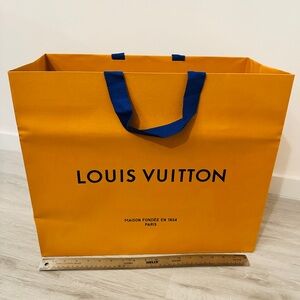 Designer Authentic Louis Vuitton large paper shopping bag